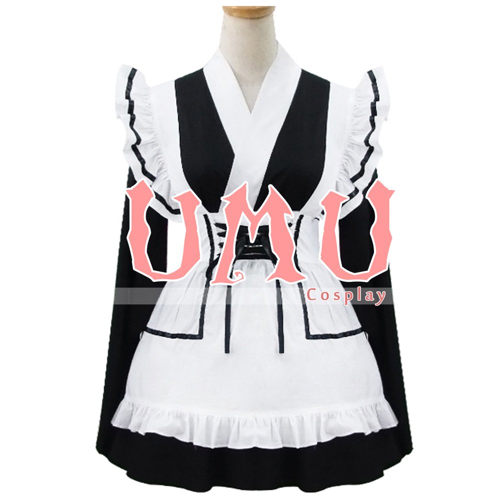 Amazon.co.jp: 【UMU】 オーダーメイド メイド服 モノクロ 和風
